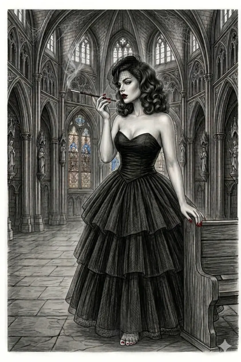 Anabelle — goule, cathédrale gothique