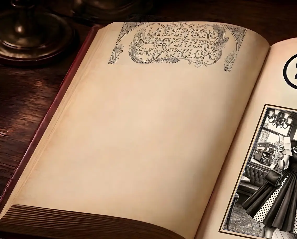 Livre ancien ouvert — Saga Gabriel Ghostson