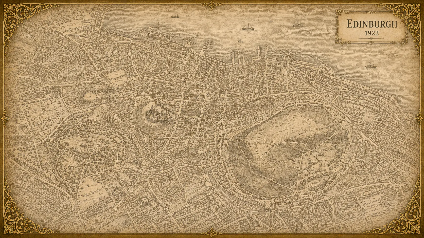 Carte d'Édimbourg 1922