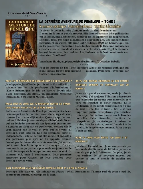 Interview de M.JeanClaude — première page