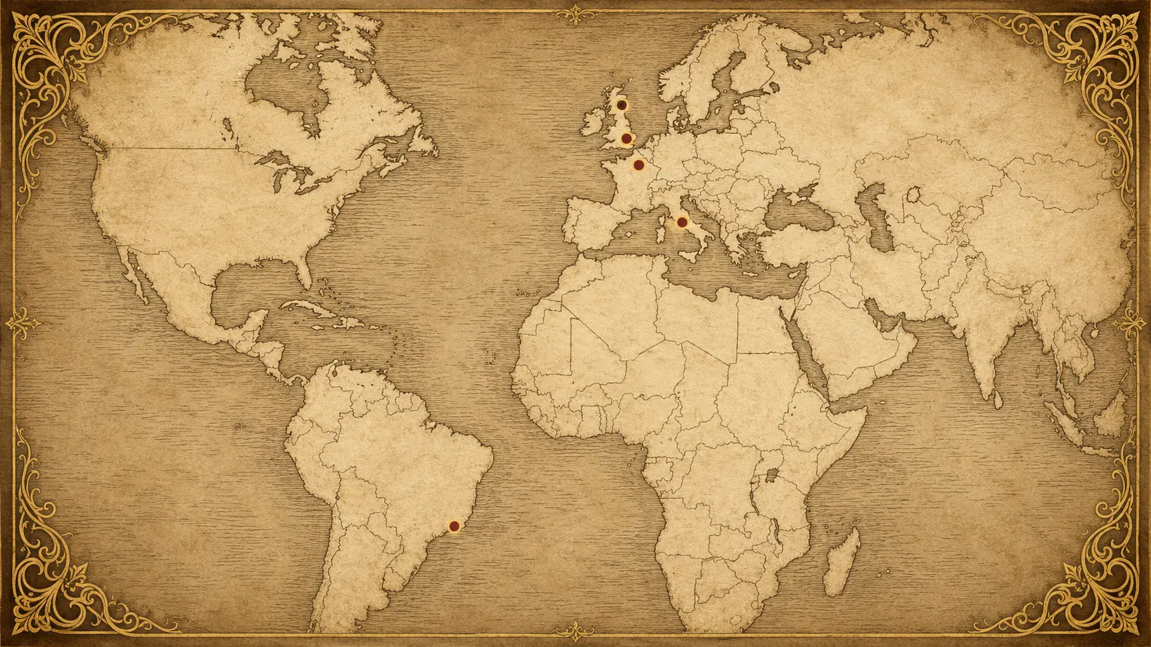 Carte de la saga Gabriel Ghostson